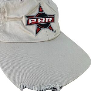 PBR Hat Cap Adjustable Cream Pro. Bull Riders Rodeo Cowboy Ranch Horse Y2K 2007